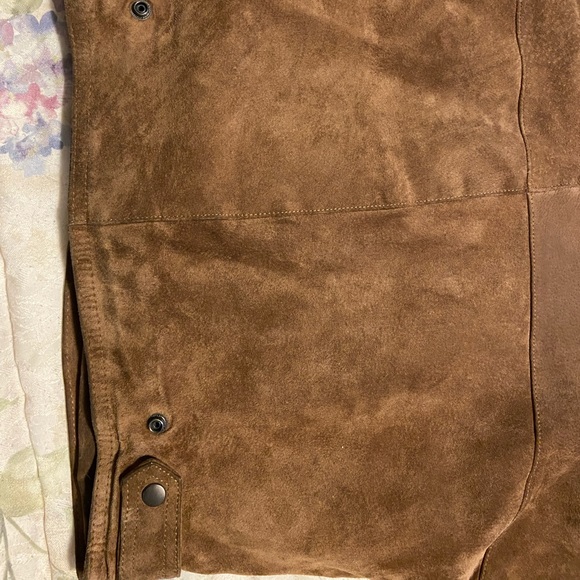 Smart Set Leather Suede Coat Size M - Picture 4 of 13